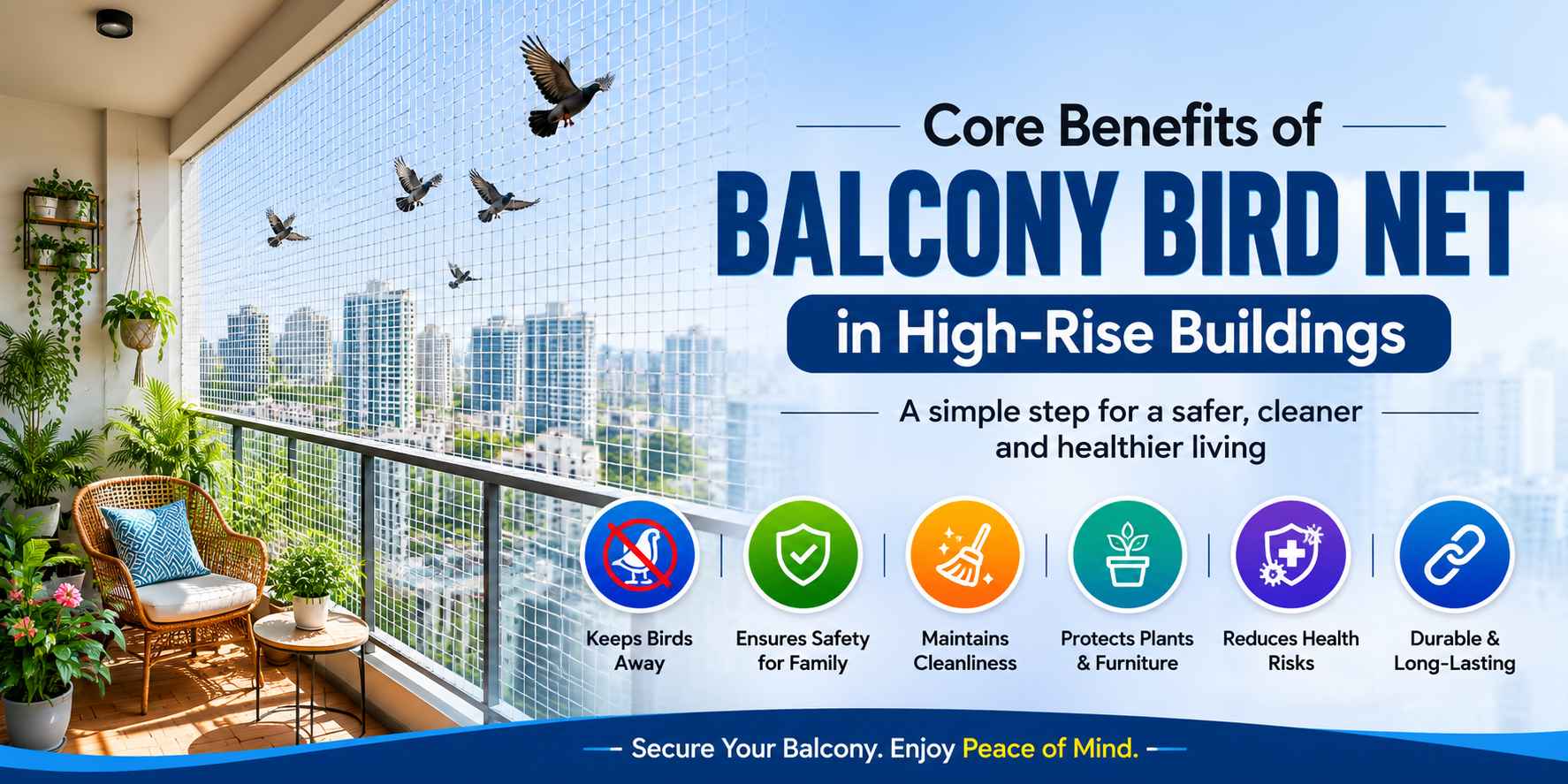 Core Benefits of Balcony Bird Net